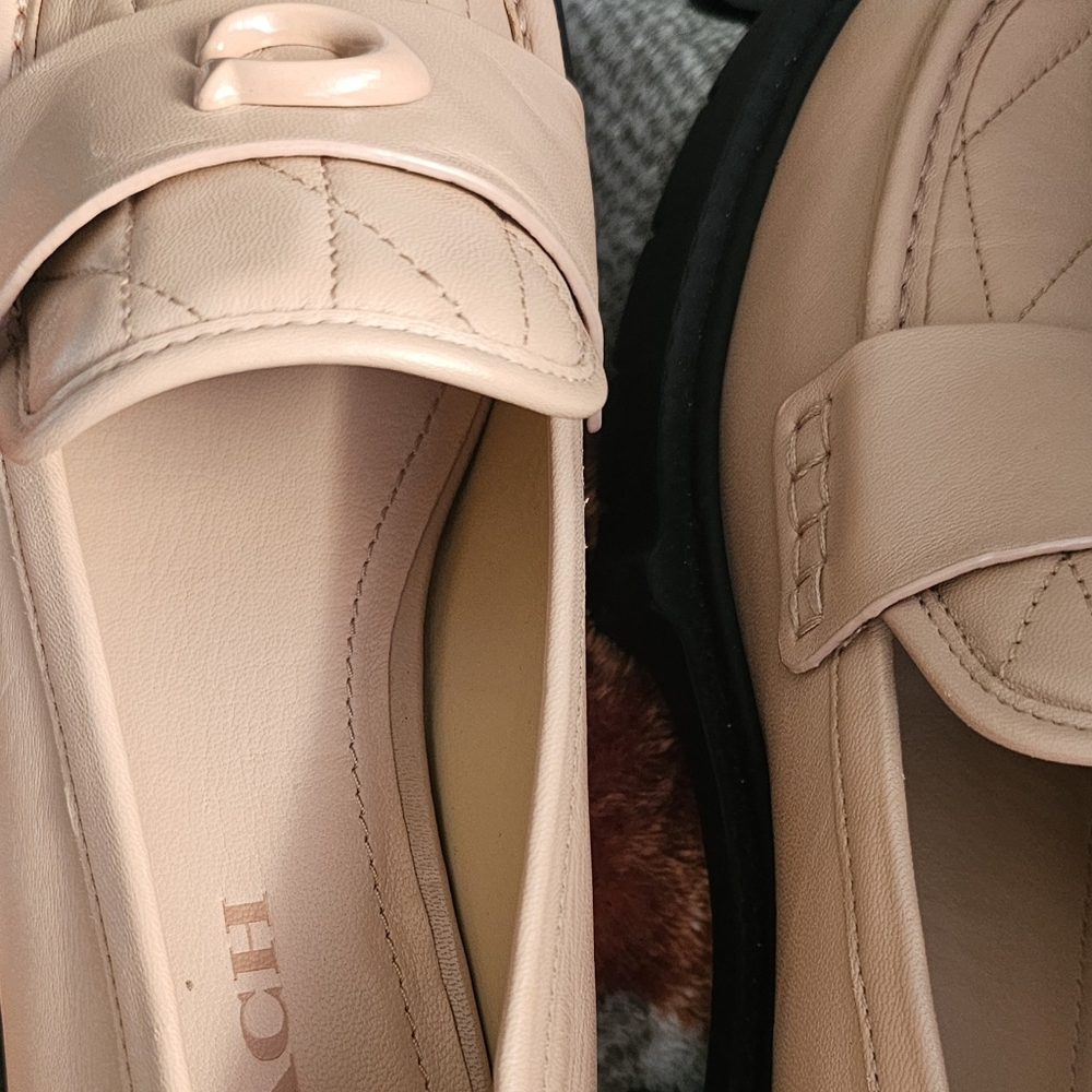 Coach Pink Flats Classic Loafers